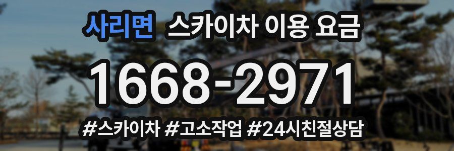 사리면 스카이차 이용 요금