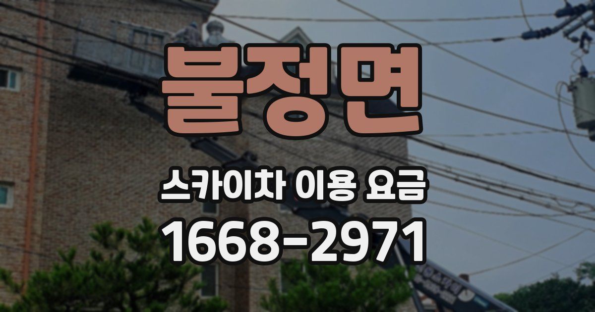 불정면 스카이차 이용 요금