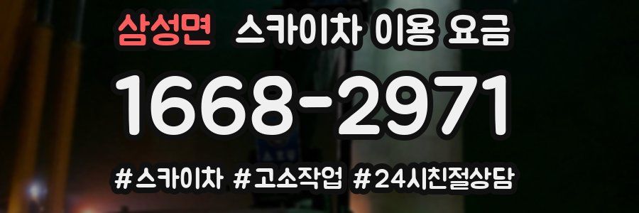 삼성면 스카이차 이용 요금