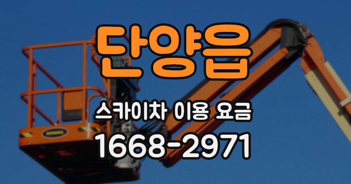 단양읍 스카이차 이용 요금