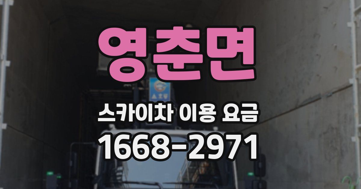 영춘면 스카이차 이용 요금