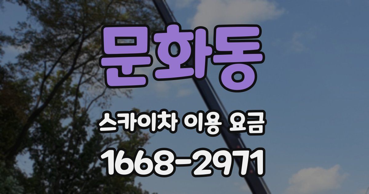 문화동 스카이차 이용 요금