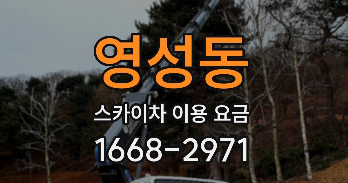 영성동 스카이차 이용 요금