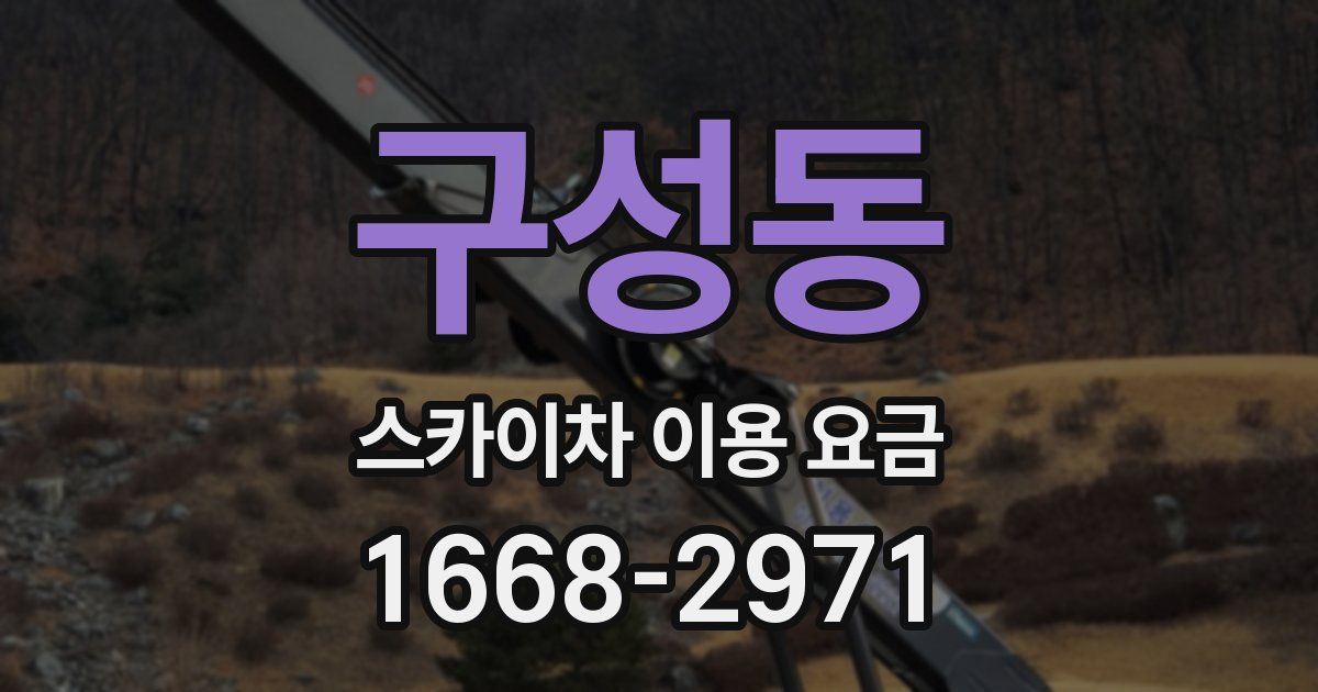 구성동 스카이차 이용 요금