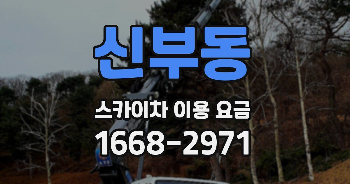 신부동 스카이차 이용 요금