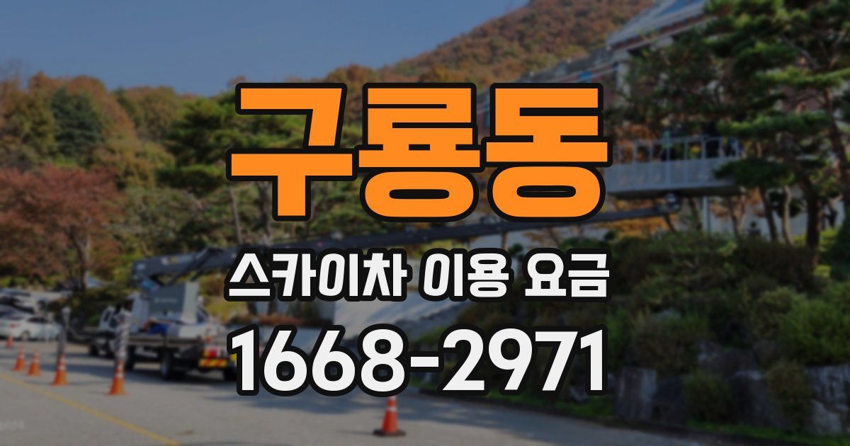 구룡동 스카이차 이용 요금