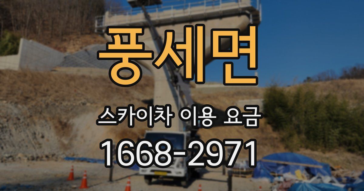풍세면 스카이차 이용 요금