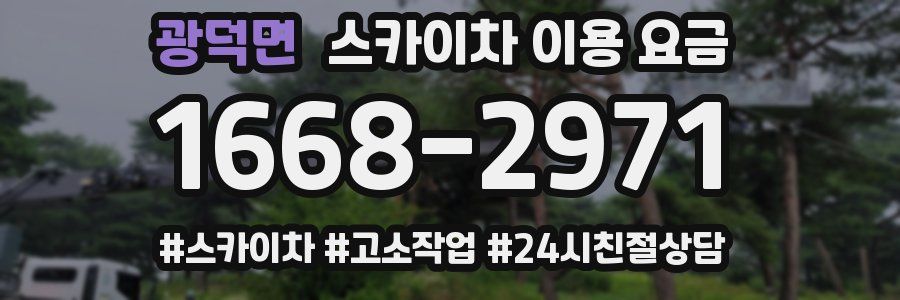 광덕면 스카이차 이용 요금
