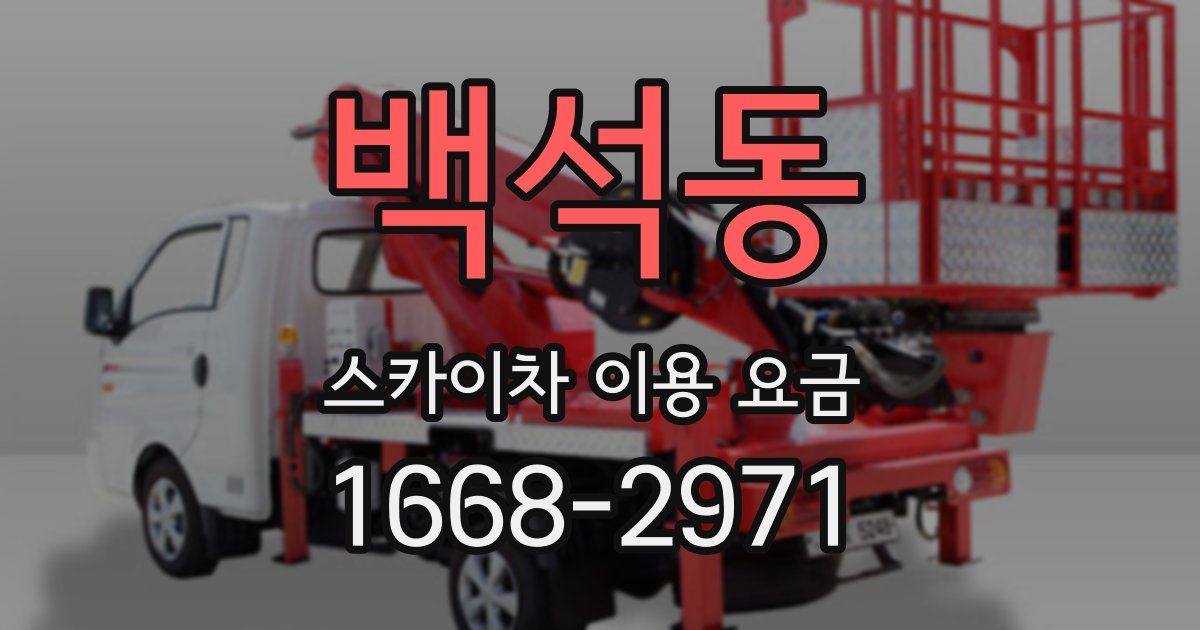 백석동 스카이차 이용 요금