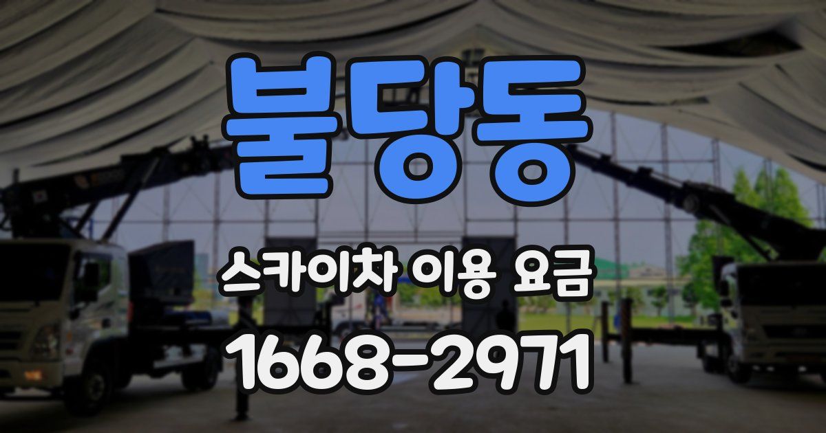 불당동 스카이차 이용 요금