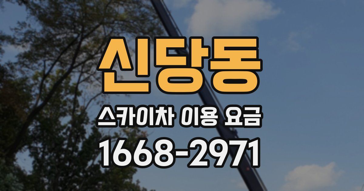 신당동 스카이차 이용 요금