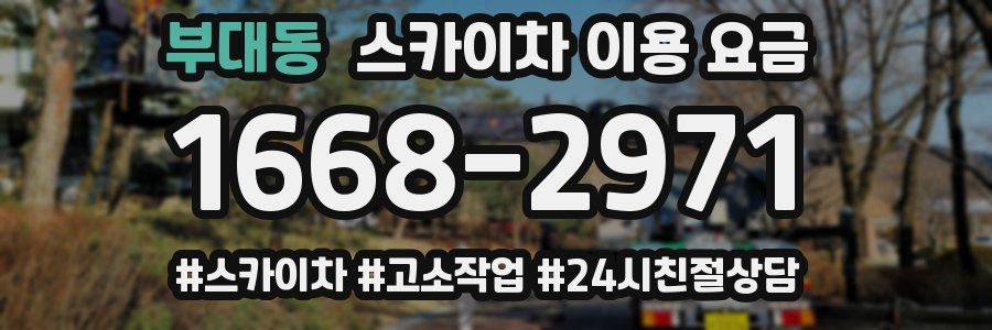 부대동 스카이차 이용 요금