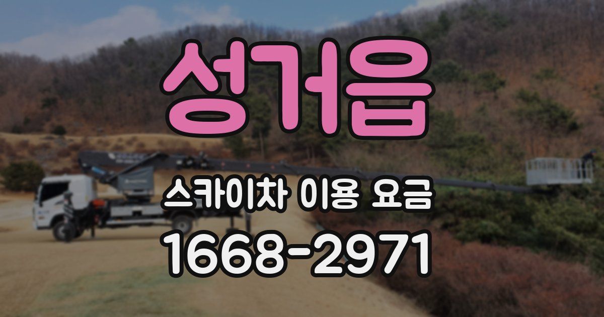 성거읍 스카이차 이용 요금