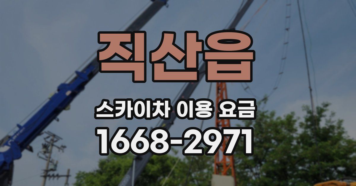 직산읍 스카이차 이용 요금