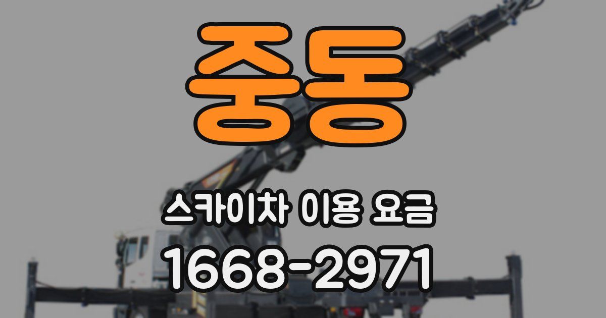 중동 스카이차 이용 요금