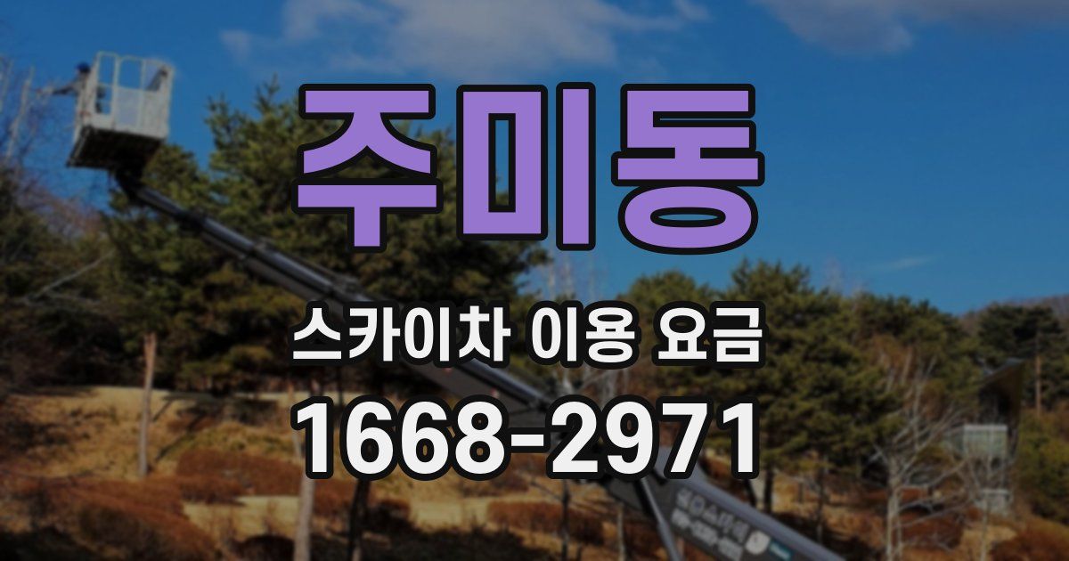 주미동 스카이차 이용 요금