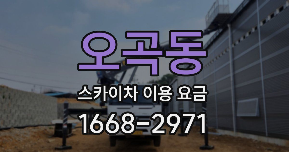 오곡동 스카이차 이용 요금
