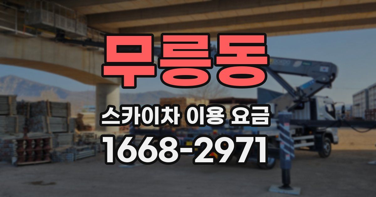 무릉동 스카이차 이용 요금