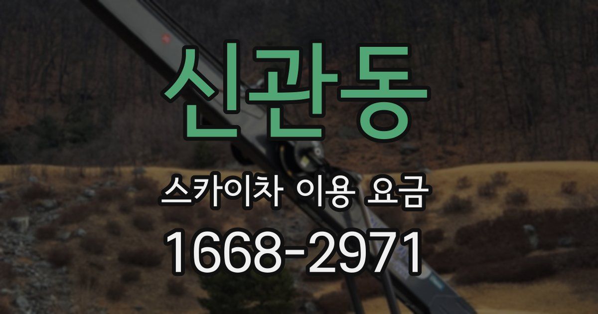 신관동 스카이차 이용 요금