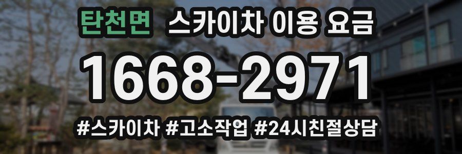 탄천면 스카이차 이용 요금