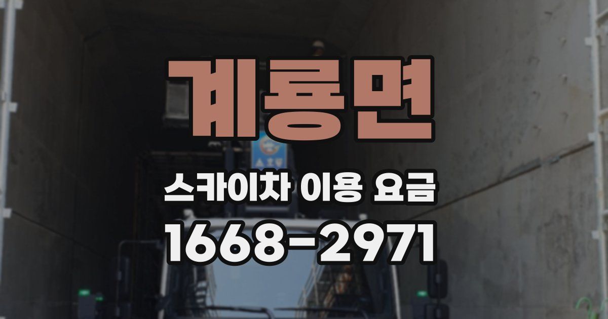 계룡면 스카이차 이용 요금