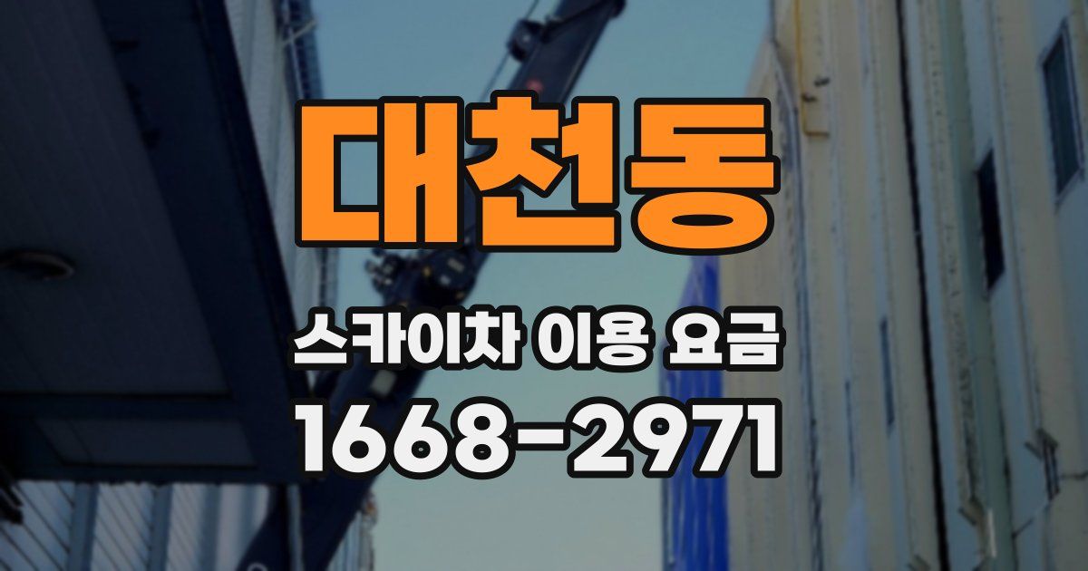 대천동 스카이차 이용 요금