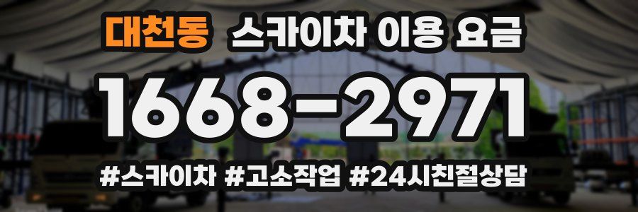 대천동 스카이차 이용 요금