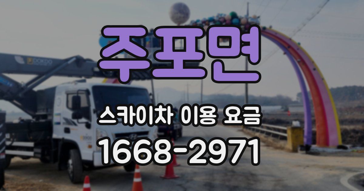 주포면 스카이차 이용 요금
