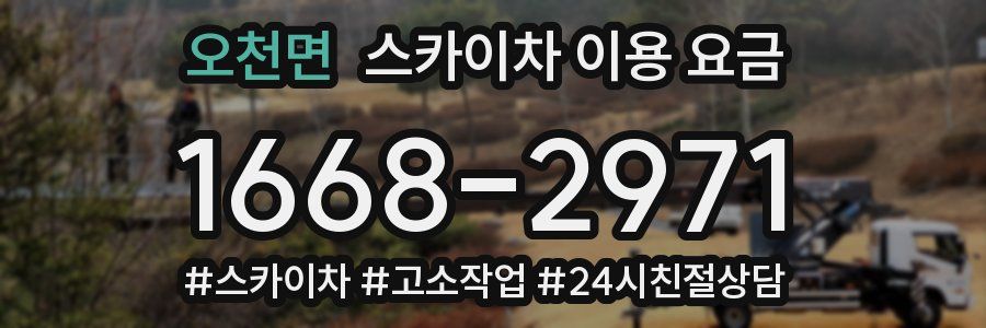 오천면 스카이차 이용 요금