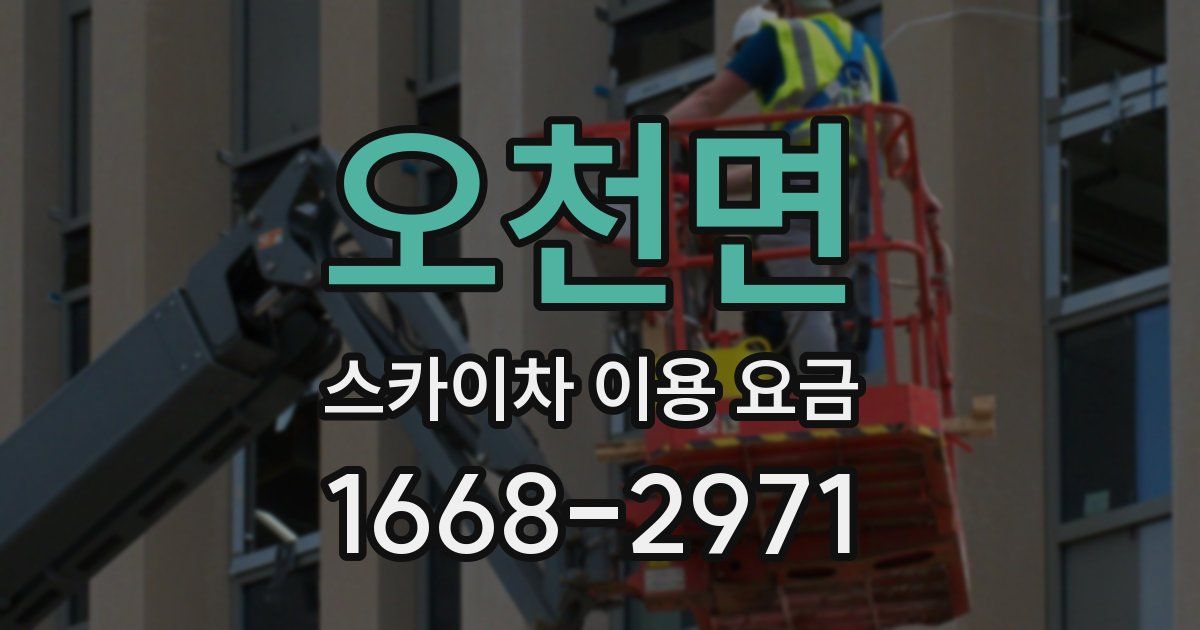 오천면 스카이차 이용 요금