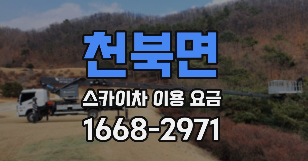 천북면 스카이차 이용 요금