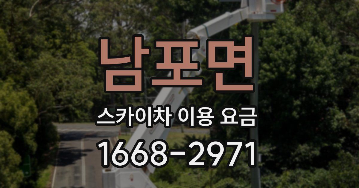 남포면 스카이차 이용 요금