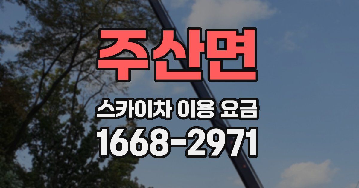 주산면 스카이차 이용 요금