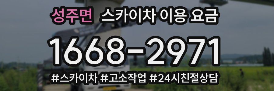 성주면 스카이차 이용 요금