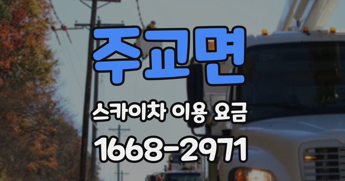 주교면 스카이차 이용 요금