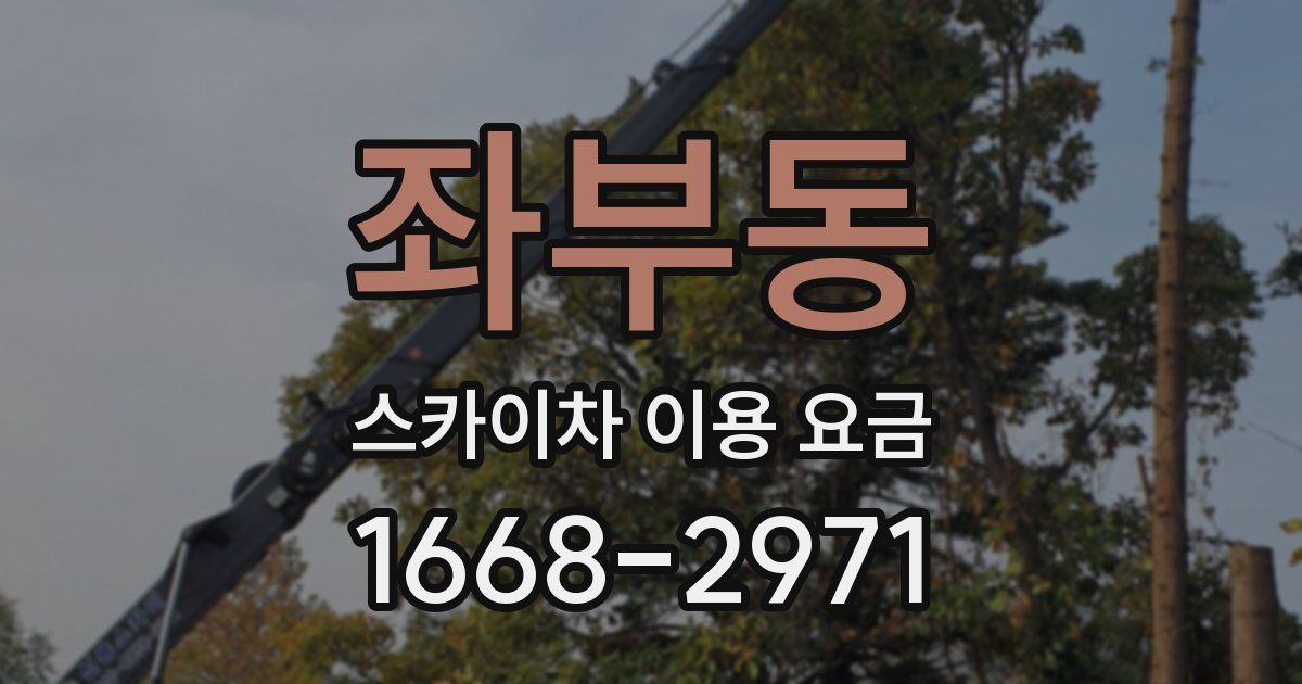 좌부동 스카이차 이용 요금