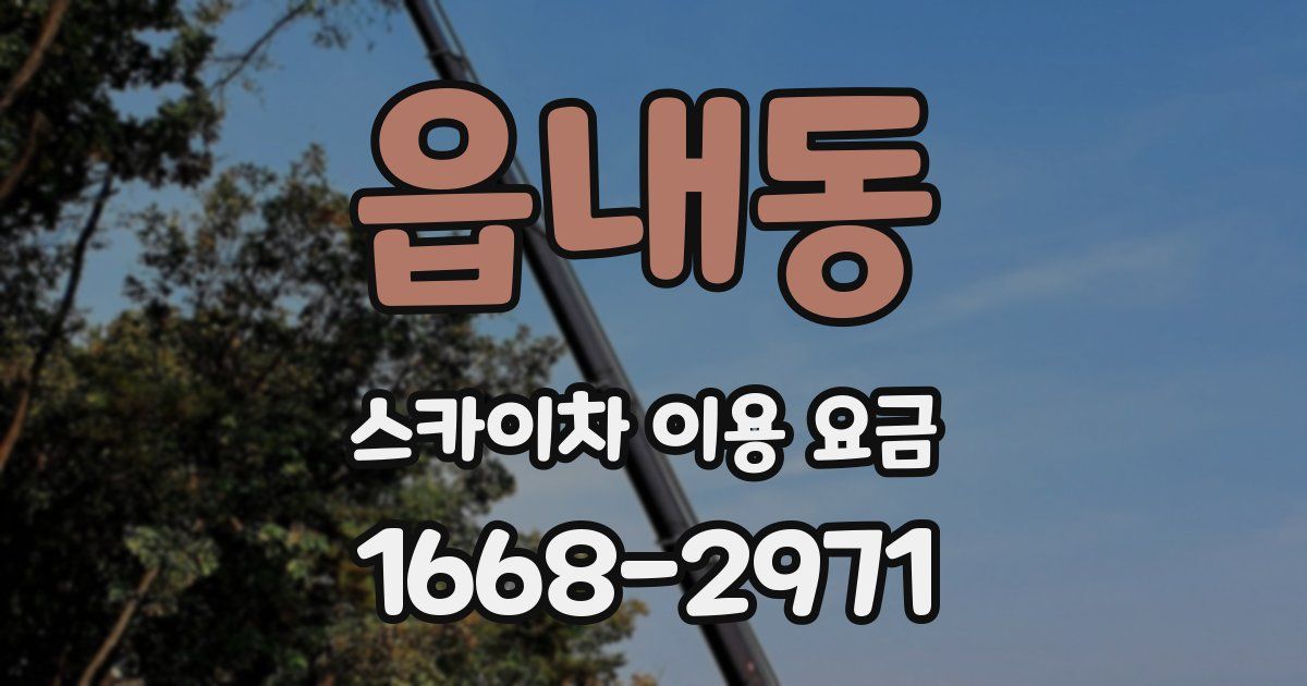읍내동 스카이차 이용 요금
