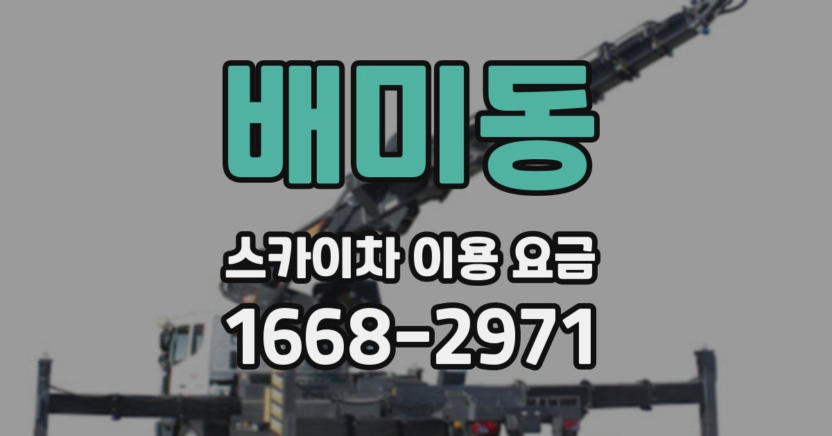 배미동 스카이차 이용 요금