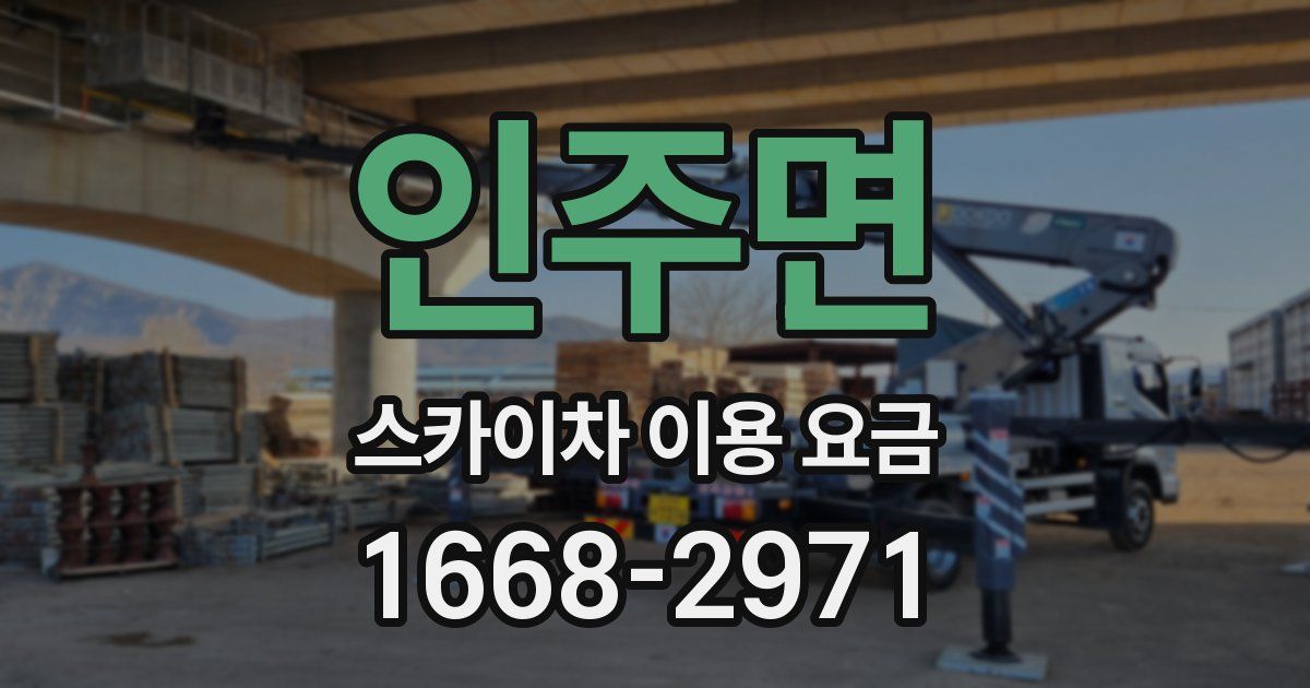 인주면 스카이차 이용 요금