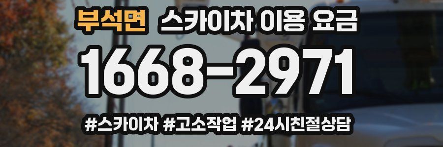 부석면 스카이차 이용 요금