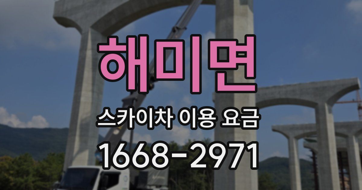 해미면 스카이차 이용 요금