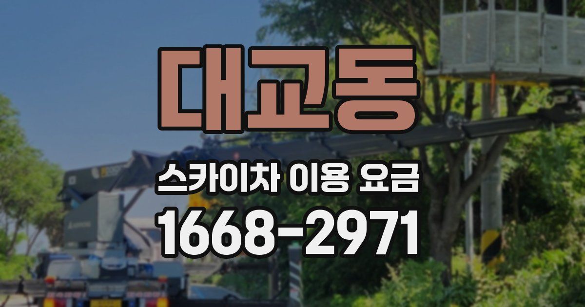 대교동 스카이차 이용 요금