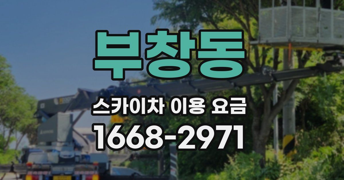부창동 스카이차 이용 요금