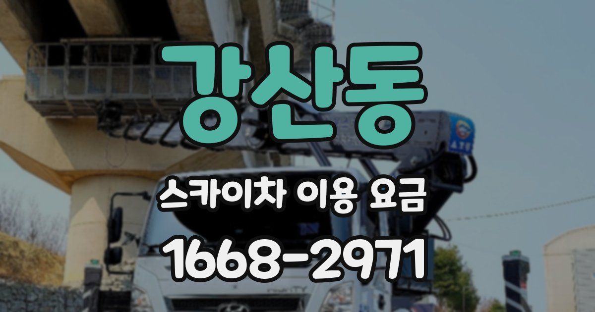 강산동 스카이차 이용 요금
