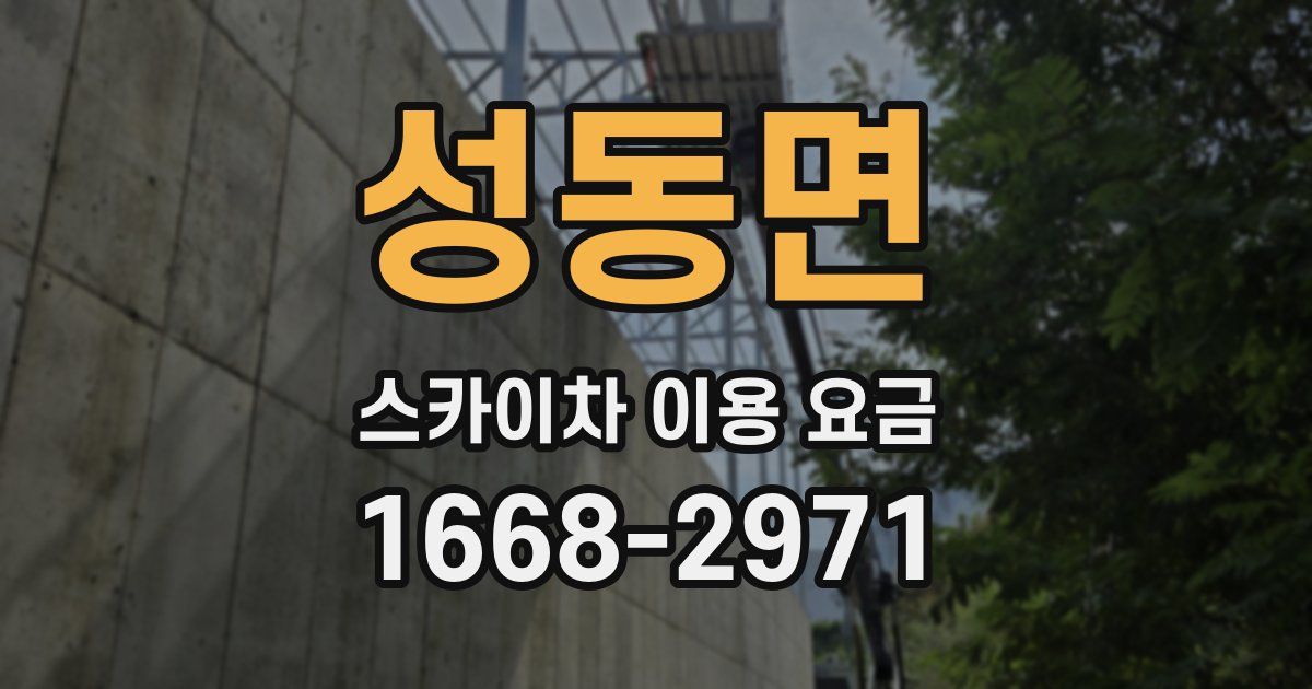 성동면 스카이차 이용 요금