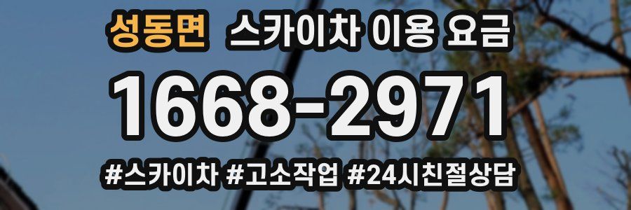 성동면 스카이차 이용 요금