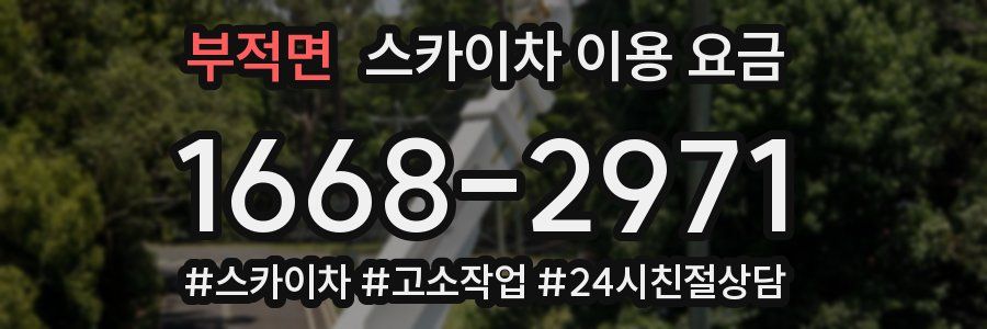 부적면 스카이차 이용 요금