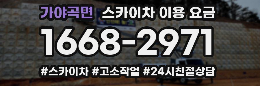 가야곡면 스카이차 이용 요금