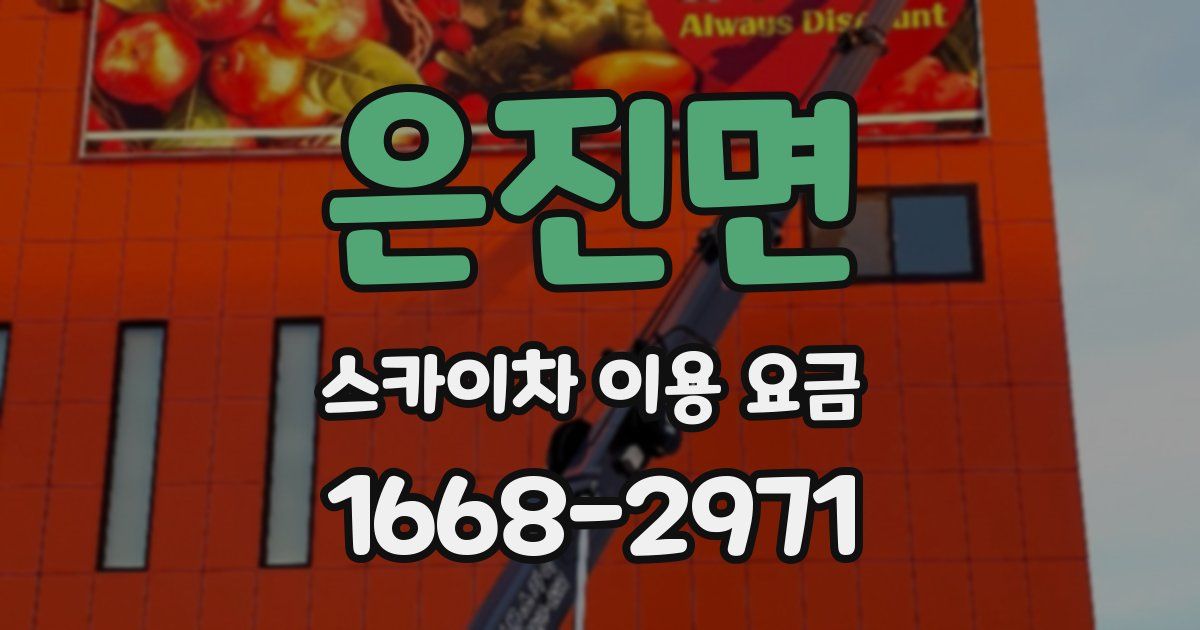 은진면 스카이차 이용 요금