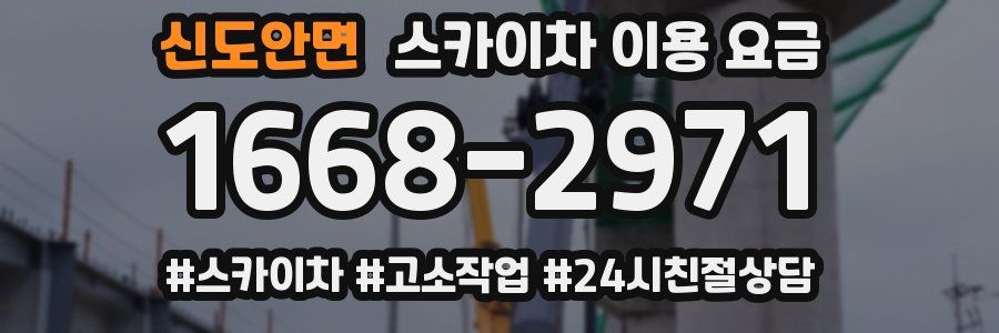신도안면 스카이차 이용 요금